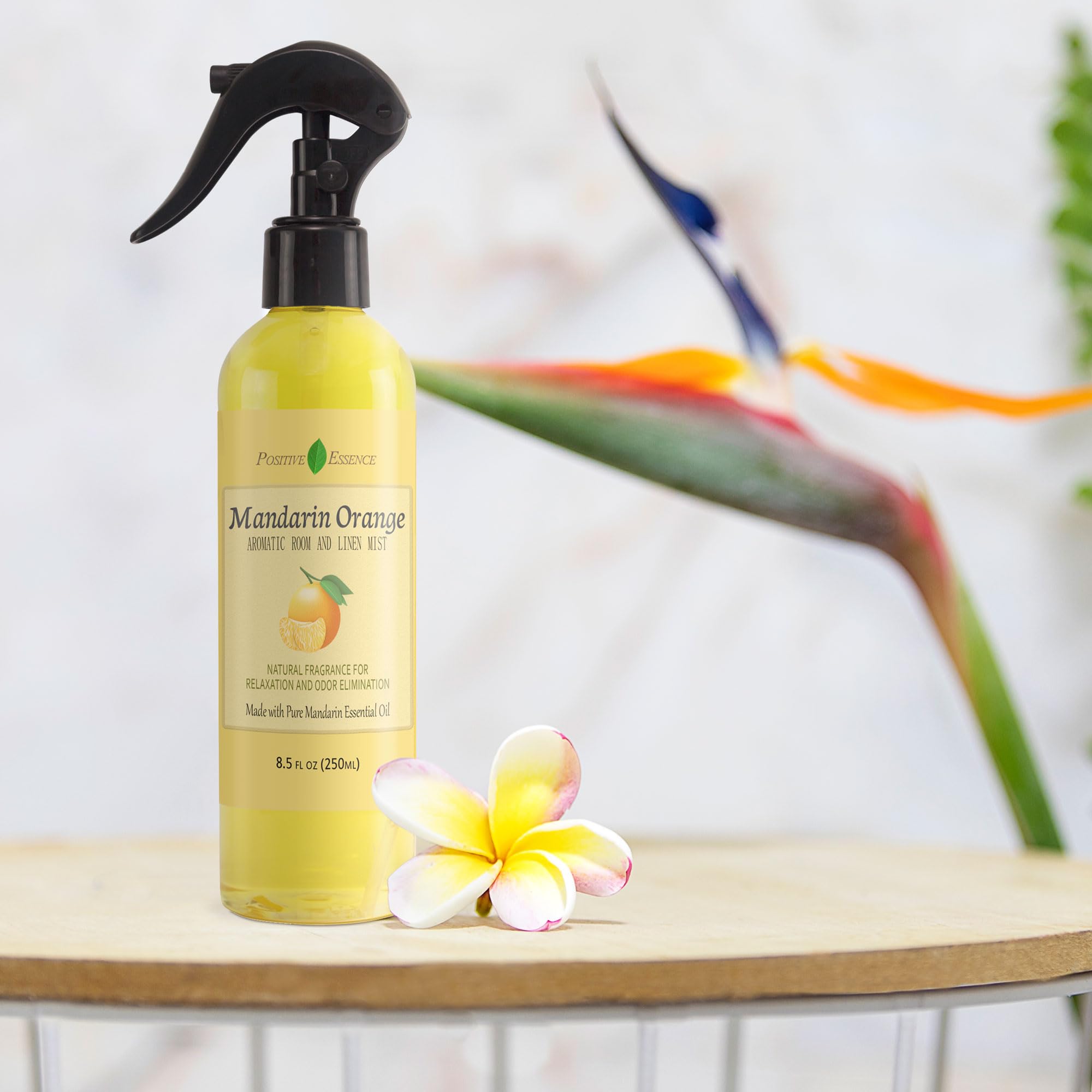 Mandarin Orange Linen and Room Spray  Natural Air Freshener Made with Pure Mandarin Essential Oil  Bathroom Air Freshener  Pillow Spray  or Bathroom Air Freshener Odor Eliminator (85 fl oz)